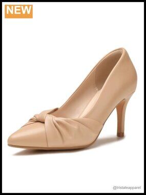Twist Knot Pointed Toe Stiletto Pumps 3 Inch Heels